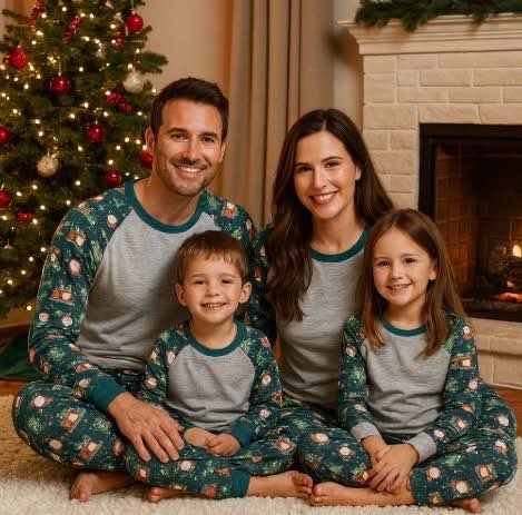 Christmas Trains Family PJ Sets
