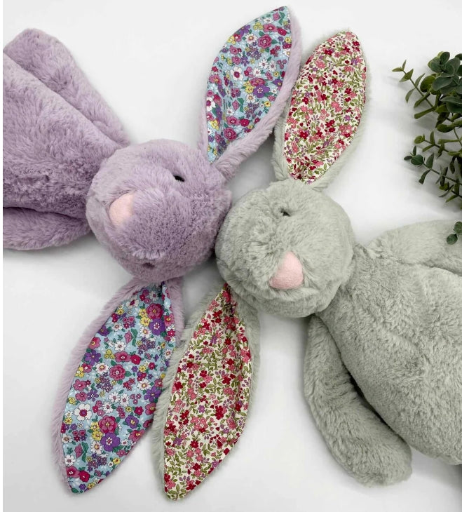 Floral 16" Plush Bunny