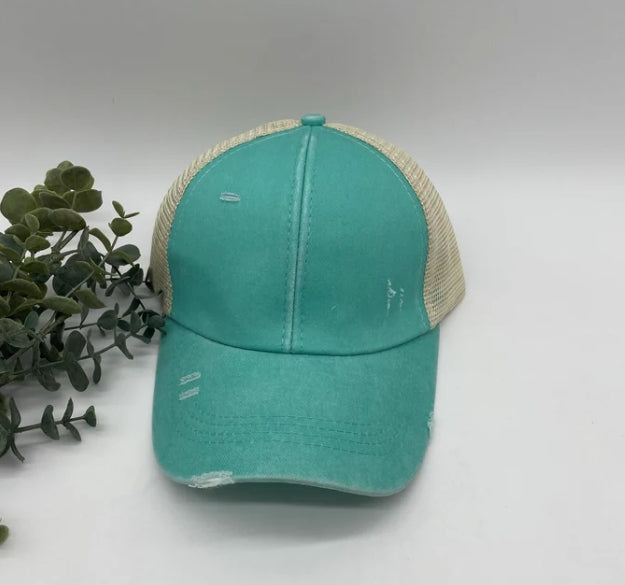 Criss Cross Ponytail Hats Kids & Adults