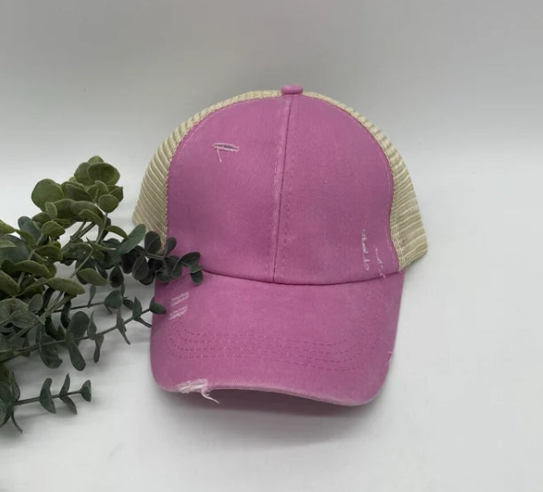 Criss Cross Ponytail Hats Kids & Adults