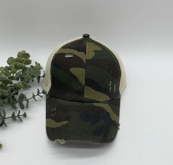 Criss Cross Ponytail Hats Kids & Adults