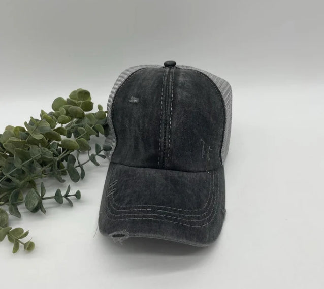 Criss Cross Ponytail Hats Kids & Adults
