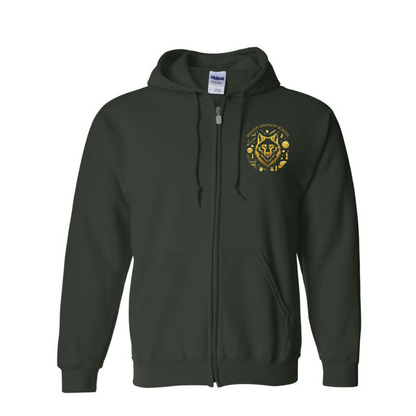 William Grayson "Golden Wolf" Adult Zip Hoodie