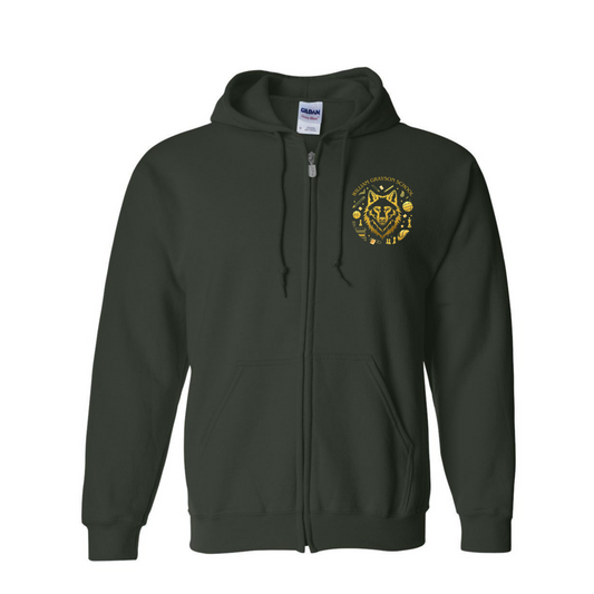 William Grayson "Golden Wolf" Adult Zip Hoodie