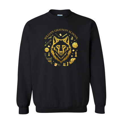 William Grayson "Golden Wolf" Adult Crewneck