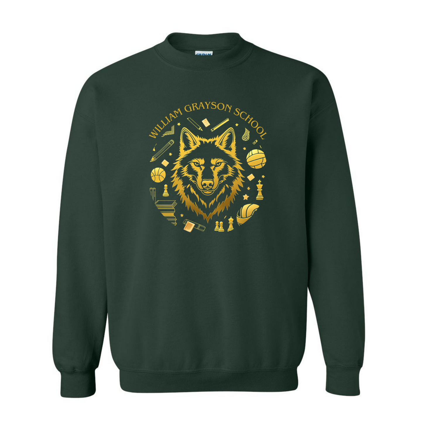 William Grayson "Golden Wolf" Adult Crewneck