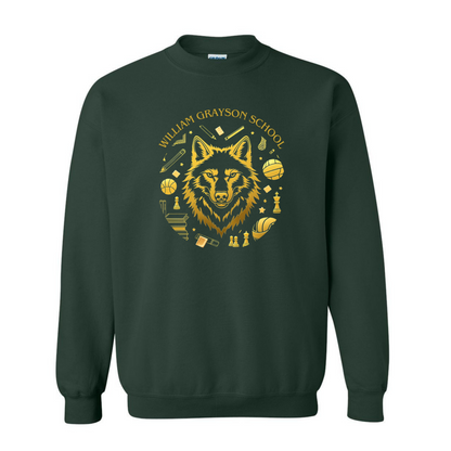 William Grayson "Golden Wolf" Adult Crewneck