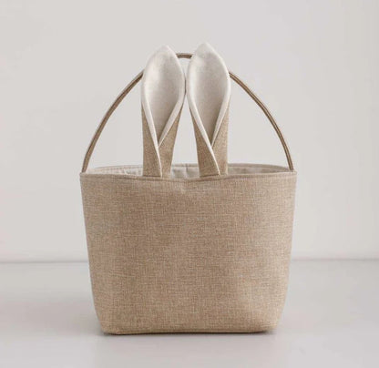 Linen Burlap Easter Basket