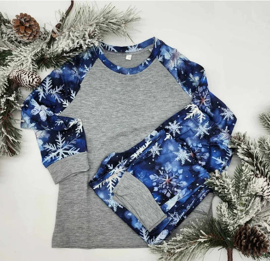 Snowflake Christmas Family PJ Sets