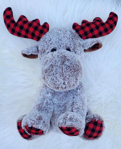 Christmas Plaid Moose Plush