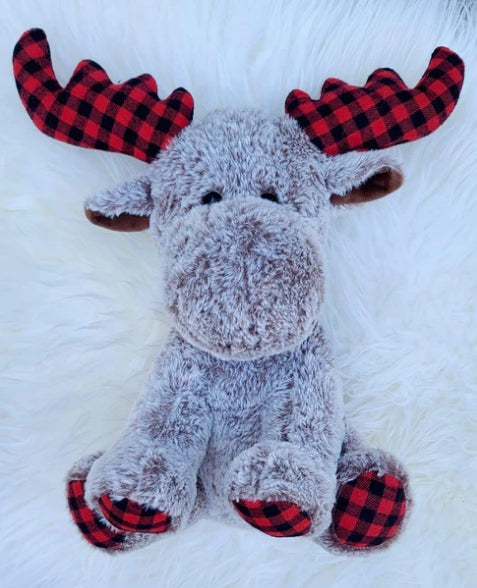 Christmas Plaid Moose Plush
