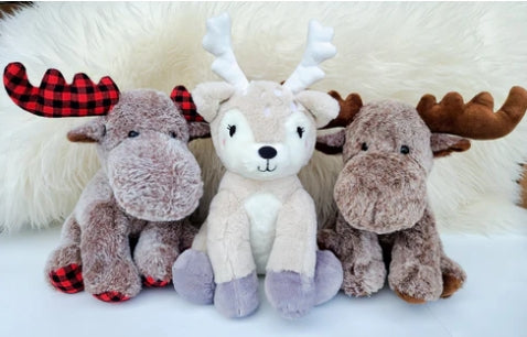 Christmas Brown Moose Plush