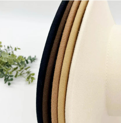 Flat Wide Brim Fedora Style Hat