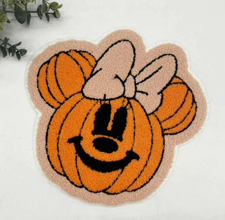 Pumpkin Bow Chenille Patch