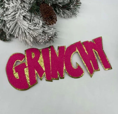 Pink Grumpy Chenille Patch