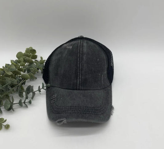 Criss Cross Ponytail Hats Kids & Adults