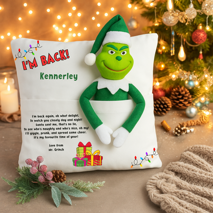I'm Back Christmas Pillow Cover